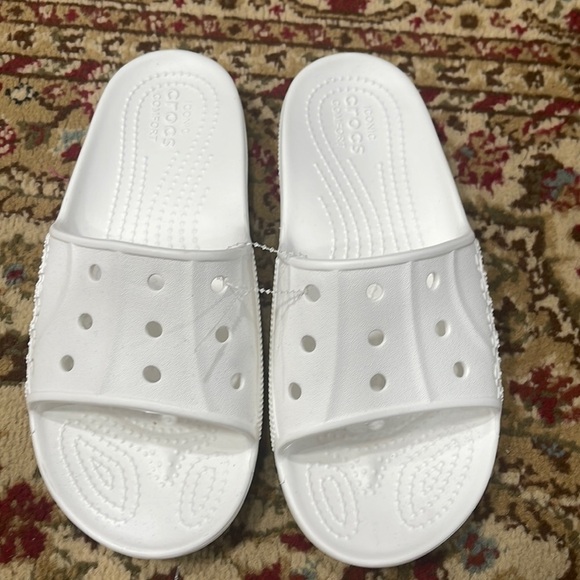 Crocs Coast Slides Sandals W6 M4  White Iconic Crocs Comfort - Picture 1 of 8